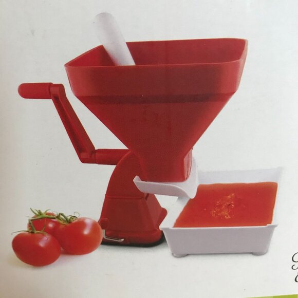 Farm To Table Tomato Press With 2.25 Qt Hopper Capacity Red - Picture 2 of 6